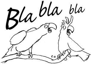 bla bla - bla bla - similar two words comments 