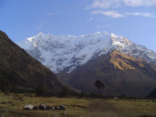 Salkantay Pass, Peru - This is a photo of Salkantay Pass in the Peruvian Andes. This is the meadow before you start the hike up and over the pass