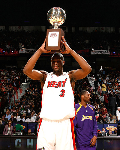 Dwyane Wade is the champion! - Dwyane Wade from the Miami Heat is the winner of Skills Challenge 2007 at NBA All-Star Weekend.