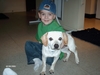 Poppy - this is Poppy and his new owner, I rescued Poppy, he was being abused, but now has a happy and loving home