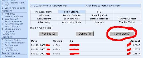 payment proof - good earnings