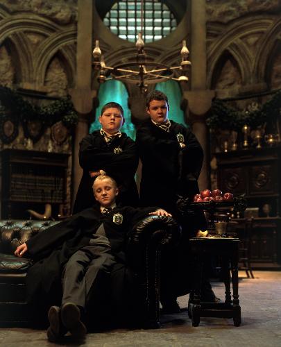 the bad boys - this is Draco Malfoy flanked by his cronies, Crab and Goyle. I think their sole aim in life is to make Harry's life in Hogwarts as miserable as possible.