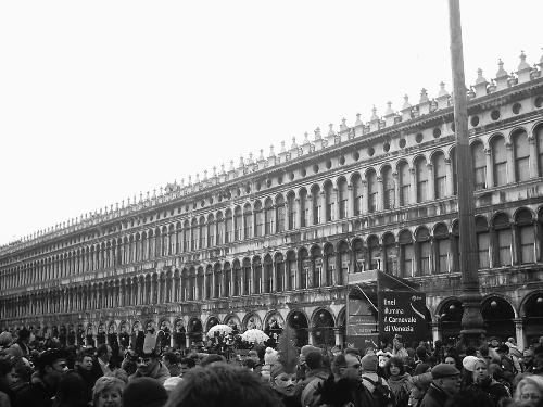 San Marco's Piazza During Carnivale - Every year in Venezia (Venice) Italy, the celebrate Carnivale--the last bit of partying before the period of Lent commences. The fanfare and spirit of the time is infectious and thrilling.