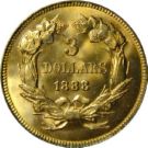 dollars - 3 dollars 1888.