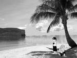 deserted island - man on the deserted island