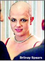 britney bald look - britney sheared herself