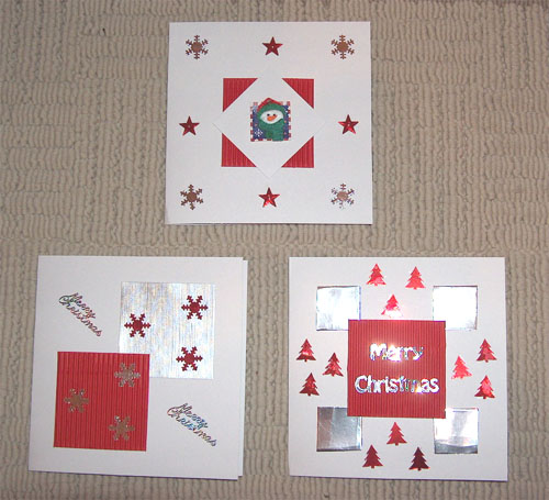 Handmade Christmas cards by Hezoid. - Three more handmade Christmas cards by Hezoid.