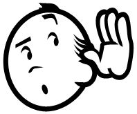 listener - clip art of a man listening