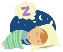 dreamer - clip art of a sleeping child