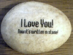 i love u - Just look at this image..
The words are written on stone :)