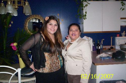 me and claudia -  this is me and cludia at boricuas hosue waittgn for her, has U will be able to tell my top is down and that mY bra!!!
