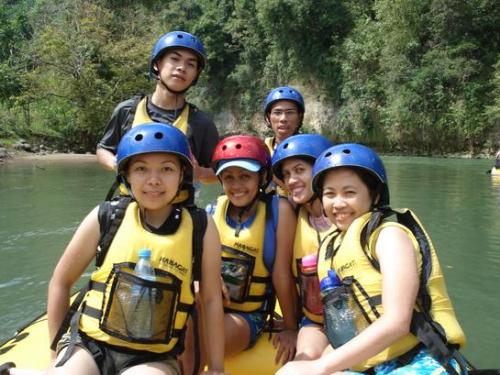 water rafting - on the raft