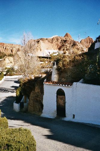 Guadix - Interesting way of housebilding. The houses are buildt into the hillsides