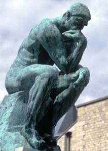 The Thinker - Bronze sculpture 'The Thinker', by French artist Auguste Rodin in 1880, one of Rodin’s most famous sculptures because it captures the human struggle to understand.