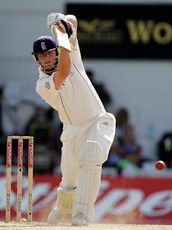 cricket - A brilliant drive by the batsman