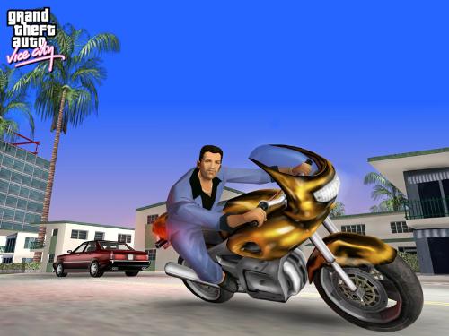 my fvaourite game's pic - this the pic of gta vice city.This is my favourite game.I hope that same to you ppl.