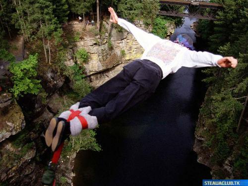 Bungee jumping - Bungee jumping is a fascinating adventure activity. The jumper is taken to an elevated platform that could be a natural high platform like a bridge or a cabin of a crane. The bungee cord which is made of nylon is tied to the leg and harnesses are fastened around the waist and then the fun begins! The person jumps off the platform and free falls to the ground. The cord arrests the fall gently and smoothly. People oscillate up and down a couple of times before they are finally lowered down gently. The experience of the free fall is truly amazing!