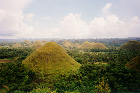 chocolate hills - a view of the wonderful chocolate hills from Sagbayan Peak.