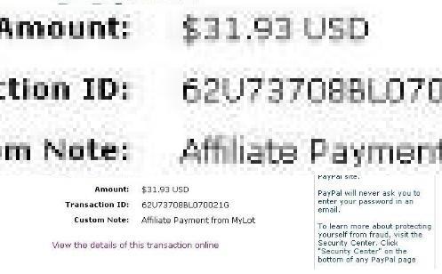 MyLot Payment - Payment proof 