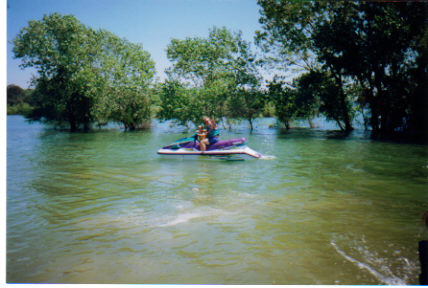 Folsom Lake, California - This was a summer after a very long winter and a lot of rain. The lake was very full as you can see the trees were still in the water and this was August.