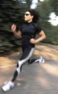 running - a physically fit person....