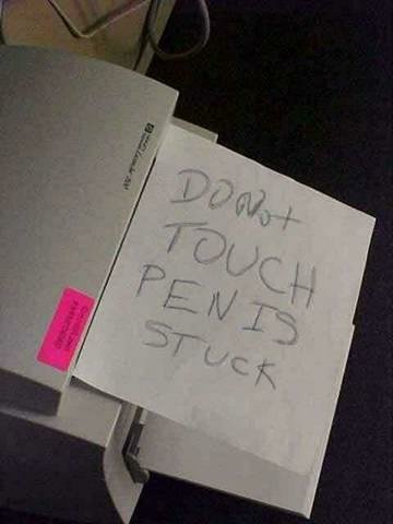 joke, joke, joke - this note found by my colleague