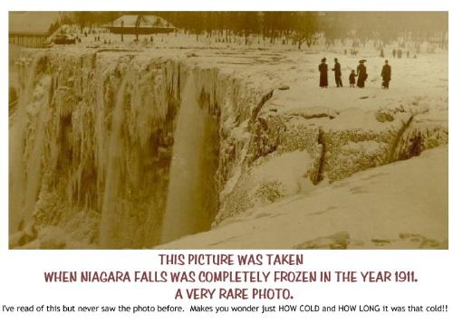 Niagra Waterfalls Frozen in 1911 Rare Picture - Niagra Waterfalls Frozen in 1911.Rare pictures