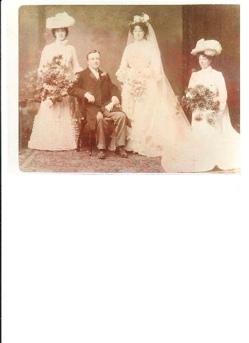 Granddad, his wife and in-laws. - Grandparents wedding day. Granddad, his wife and in-laws. - Grandparents wedding day.