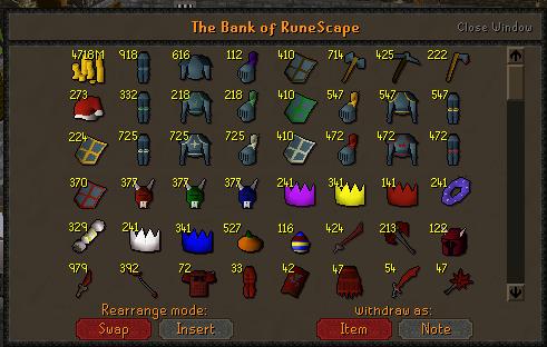 My runescape bank!! - this is my real runescape bank..if u dont want to trust me dont do it....ill do a guide to earn all this money and things in 1-2 months!!!!