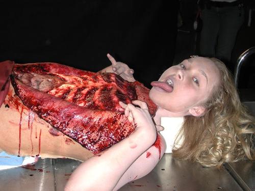 Hayden lying on the dissecting table - Hayden lying on the dissecting table from episode 4