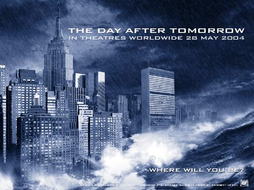 the day after tomorrow - a very nice movie. along with entertainment, it also makes us aware of the fact that, how dangerous green-house effect can be.