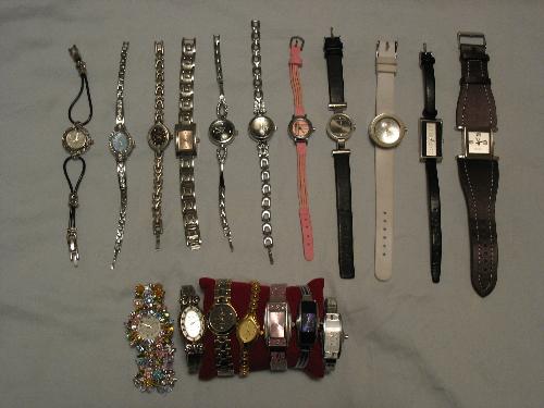 Take a look at my watches, I have 18 of them...... - Take a look at my watches, I have 18 of them. The big pink one is my favourite.