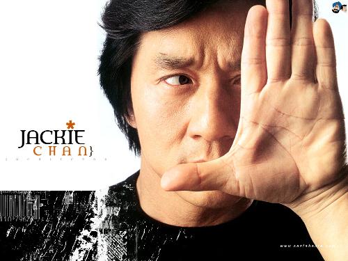 jackie in action - this photo is posed by jackie chan who is my favourite hero and i like his movies and fighting very much