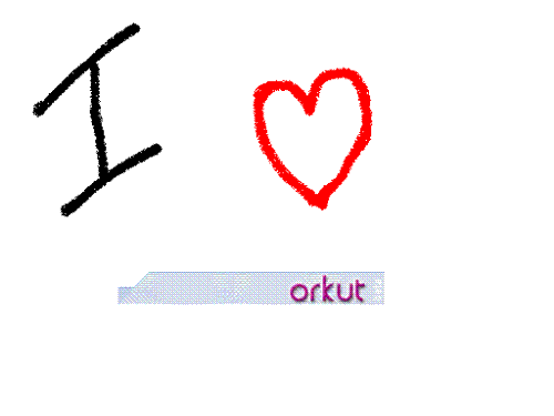 I love Orkut - This is the photo which shows my love for Orkut!