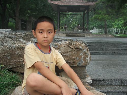 my old son - taken by 8,2006  he is 8 years old, a student in primary school, a young pioneers.