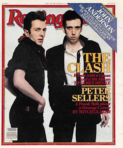 the clash - joe strummer and mick jones on the cover of rolling stone magazine
