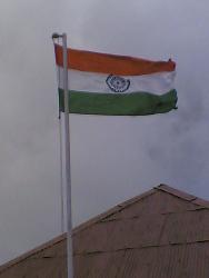 the Flag on Natula - Natula i s a indochina border this is the only flag which i saw there so could'nt help but take a picture