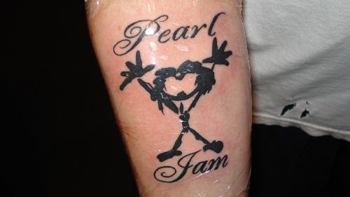 pearl jame tattoo - Pearl Jam is my favorite band of all time so i decidede to break down and go ahead and get a tattoo showin my love for them