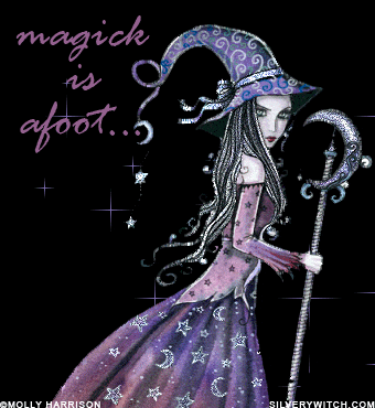 Witch - Magick is afoot! Picture of a witch with a broom.