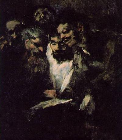 reading - painting of chaps reading