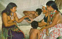 Galibi - Women from Galibi, a red indian village in Suriname (South America).