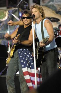 Bon Jovi - Jon Bon Jovi and Richie Sambora performing live on stage.