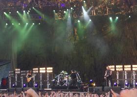 Metallica - Metallica rocking the crowd live in one of their performances.