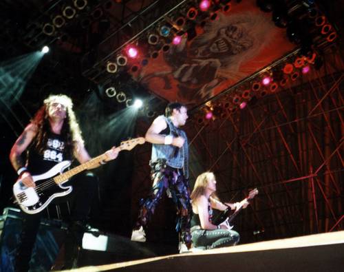 Iron Maiden - Iron Maiden performing live with Bruce on the vocals and Steve and Adrian on the guitars.