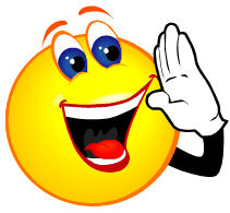 Chatting - clip art of an emoticon talking