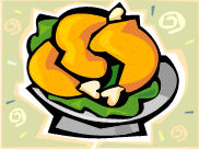 Fried Chicken - clip art of a plate of fried chicken
