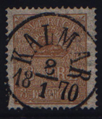 An old Swedish stamp - Here's a stamp from Sweden that's more than 135 years old! It amazes me how such a small piece of paper can survive for so long without getting lost.