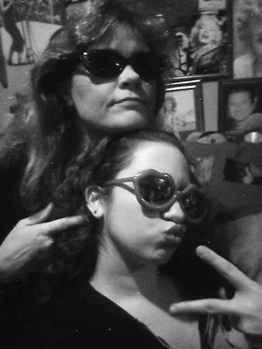 my daughter and I - sam and i goofing off