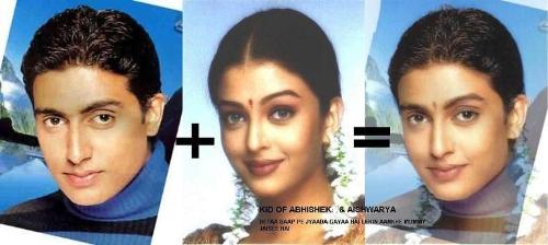 son of abhi and aish - the imaginery son of ahishek bacchan and aishwarya rai.all of you might be knowing aishwarya rai.she is a former miss world from india.