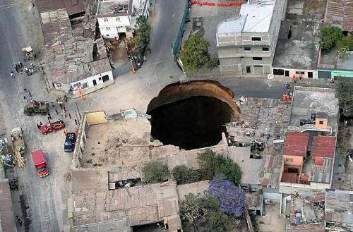 Sinkhole - 330 Foot Deep Sinkhole.